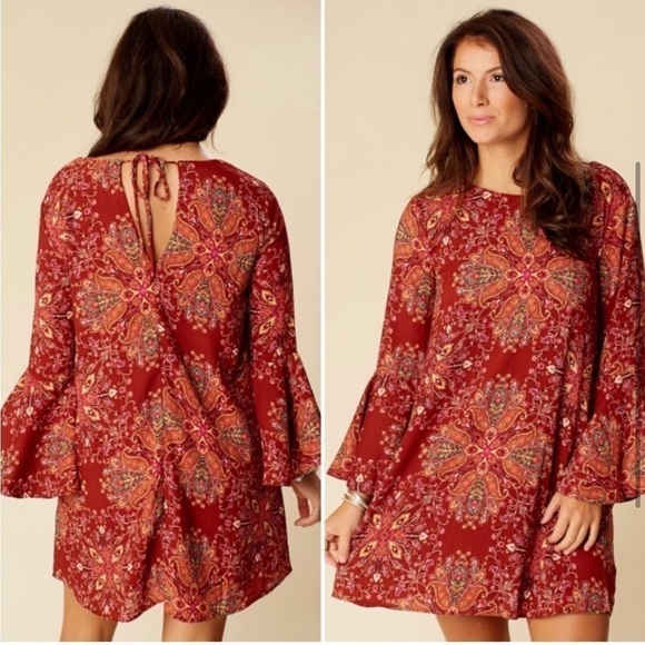 ALATR'D State Satori Long Sleeve Dress Medium Boho - Picture 2 of 9
